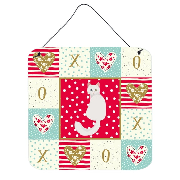 Turkish Angora Cat Love Wall or Door Hanging Prints