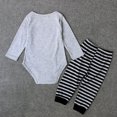 thumbnail image 3 of Emy Dola My First Christmas Romper Outfits For Newborn Baby Boy's Long Sleeve Santa Claus Bodysuit Stripes Pants Set 2-piece Xmas Clothes, 3 of 9