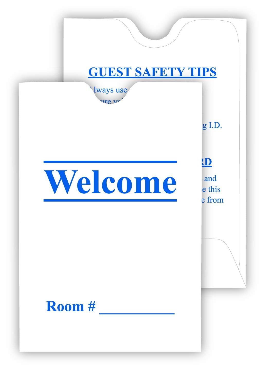 Hotel & Motel Keycard Envelope/Sleeve in Blue, 500 per case