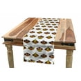 thumbnail image 1 of Nursery Table Runner, Funny Monkeys with Bananas Various Expressions Animal Comedy Design, Dining Room Kitchen Rectangular Runner, 3 Sizes, by Ambesonne, 1 of 2