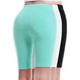 thumbnail image 3 of Made by Olivia Women's 3-Pack Basic Solid Active Yoga Biker Shorts, 3 of 5