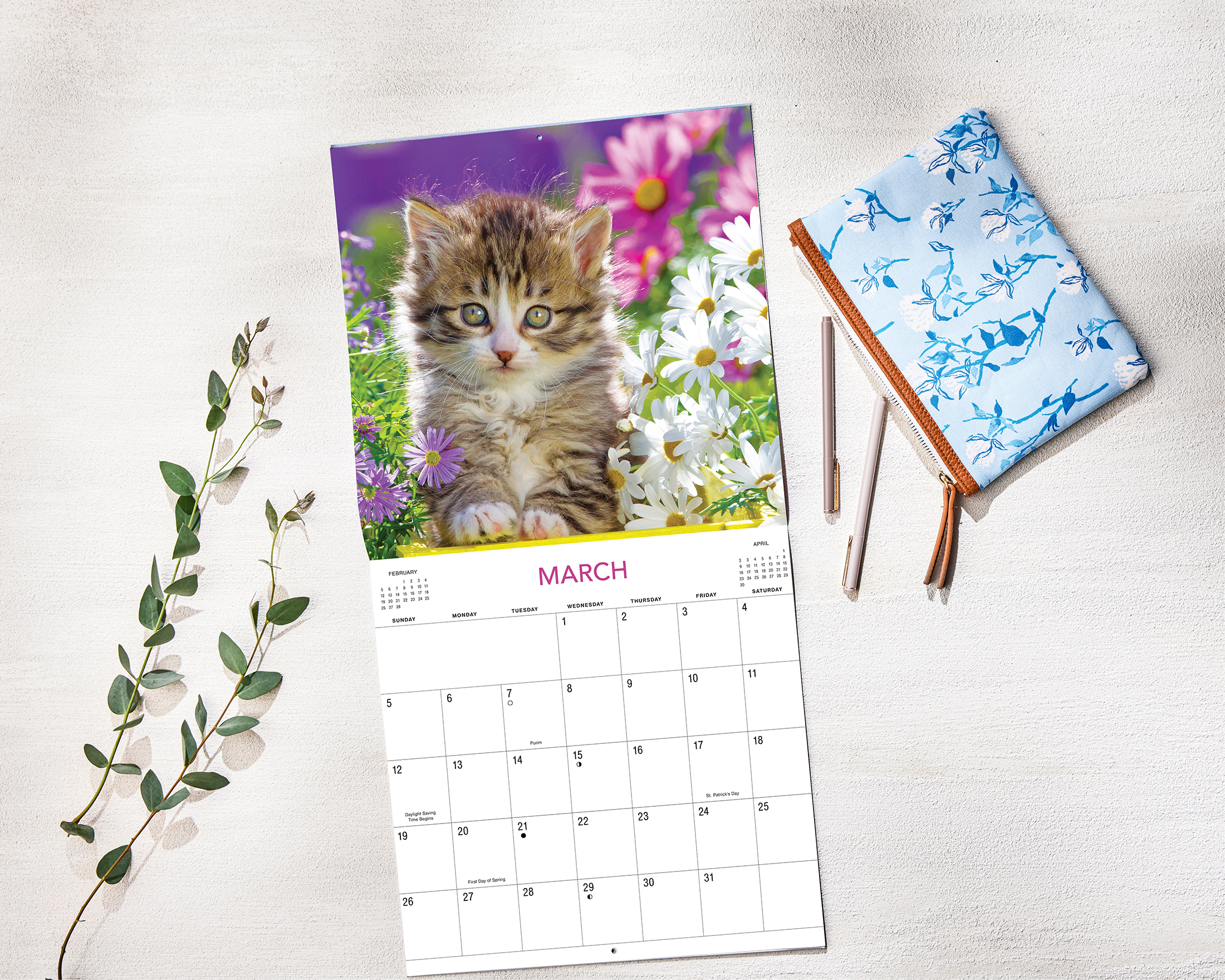 2023-12 Month Calendar- Kittens 12x12 Hanging Wall Calendar by DaySpring