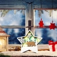 thumbnail image 1 of Fiudx Adornos de Madera, Diseños Artesanales de Papá Noel y Muñeco de Nieve, Figuras de Madera Talladas con Detalles, Escena de Bosque Natural, Decoración para El Hogar y La Oficina, Regalo Único, 1, 1 of 5