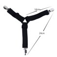 thumbnail image 1 of Correa para camilla de sábanas, 4 piezas Camilla de sábanas Clips triangulares fijos Sábana ajustable Sábanas elásticas Tirantes con clips para funda de colchón Sofá Cojín Negro ShuxiuWang 8390611119881, 1 of 1