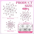 thumbnail image 3 of Pink Metal Wall Sculptures 4 Count Starburst Sunburst Decor for Living Room Bedroom Entryway, 3 of 6