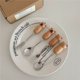 thumbnail image 2 of Tenedor de fruta de oso de dibujos animados, juego de vajilla de acero inoxidable, cuchara de café Dim Sum, cuchara de postre de Navidad, sopa, leche, medición Fivean unisex, 2 of 2