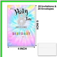 thumbnail image 3 of Vibrant Tie Dye 8th Birthday Invitations - 20 Colorful Invite Cards with Envelopes, Perfect for Celebrating a Fun and Festive Birthday Party!, 3 of 5