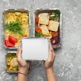 thumbnail image 5 of Aluminum Pans Take Out Containers (50 Pack) 50 Foil Oblong Pans and 50 Cardboard Lids - 1 Lb Tin Pans - Disposable Food Storage Containers for Cooking, Baking and Meal Prep, 5 of 7