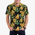 thumbnail image 2 of Salouo Sunflowers And Bird for Men's Short Sleeve Polo Shirts,Polo Shirts for Men Performance Short Sleeve Golf Shirt Athletic Casual Collared T-Shirt-3X-Large, 2 of 8