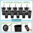 thumbnail image 3 of Vasos para beber Uiifan, 24 onzas, 30 unidades, Motivational Black, 3 of 6
