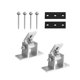 thumbnail image 1 of 2 piezas de soporte para panel solar ajustable y liviano, reemplazable con tornillos, soporte para panel solar, soporte para paneles de techo en Z, 1 of 9