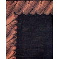 thumbnail image 2 of Peach Couture Châle Jacquard Réversible Ravissant pour Femmes Pashmina (Noir/orange), 2 of 4