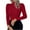 Red, variant on Women's Turtleneck Ribbed Shirts Thermal Undershirts Tee Long Sleeve Slim Fit Sweaters Black 2XL