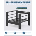 thumbnail image 5 of WildBreak Aluminum Outdoor Sofa and Chairs 4 Piece Set, Black/Blue, 5 of 8