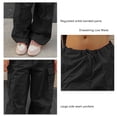 thumbnail image 3 of Pantalones Sueltos Para Mujer, Bolsillos Laterales Grandes Con Costura En El Tobillo, 2 Botones Laterales, Pantalones Deportivos Sueltos De Moda Para Acampar, 3 of 6