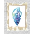 thumbnail image 1 of Shell Tapestry, Aquatic Stylized Cockleshell Coastal Fauna Bivalve Seashell in Frame Calmness Print, Wall Hanging for Bedroom Living Room Dorm Decor, 60"W X 80"L, Multicolor, by Ambesonne, 1 of 2