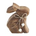 thumbnail image 2 of VHC Brands Bunny Hop Wooden Sitting Bunny Natural w/Pearl Beads 4.25x5.5, Spring Decorations, Home and Table Decor, Spring and Easter Figurines, 2 of 4