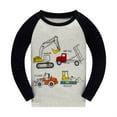 thumbnail image 2 of Popshion Boys Engineering Vehicle Print Pajamas Toddler Kids 100% Cotton 2 Piece Long Sleeve Sleepwear 7T/6760, 2 of 7