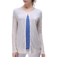 thumbnail image 4 of Richie House Women's Solid knit cardigan RH2032-B-M, 4 of 7