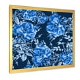 thumbnail image 2 of Designart 'Abstract Blue Wildflowers' Modern Framed Art Print, 2 of 4