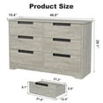 thumbnail image 3 of Luku Versatile 6 Drawer Dresser - Modern Double Dresser for Bedroom, Living Room, and Entryway, 3 of 7