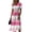Pink, variant on Minjewel Women's Striped Shift Dress with Breton V-Neck - Short Sleeve Summer Dress, Loose Flowy Beach Party Outfit, Comfy Vacation Mini Dress,Light Blue,XL