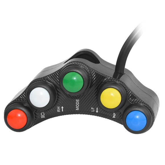 Riwesomey Paseo impermeable del control del botón de la barra de la manija de Ebike del ABS con la función de la luz del botón de inicio de Accesorios para motos