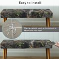 thumbnail image 6 of XYZCANDO Camo Leaf Print Dining Bench Covers, Flexible Rectangle Bench Cover Washable Polyester Spandex Bench Seat Slipcover for Living Room, 6 of 9