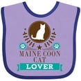 thumbnail image 3 of Inktastic Maine Coon Cat Lover Gift Boys or Girls Baby Bib, 3 of 4