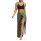 thumbnail image 2 of VISgogo Pantalones de pierna ancha de verano para mujer, pantalones sueltos sueltos de tiro medio con estampado bohemio con divisiones para yoga, playa, vacaciones VISgogo  moda, 2 of 7