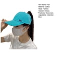 thumbnail image 7 of Dujiujun Women Baseball Hat Long Brim Face Protection Letter Embroidery Empty Top Fasten Tape Sunscreen Adjustable Solid Color Sports Peaked Hat Headwear, 7 of 7