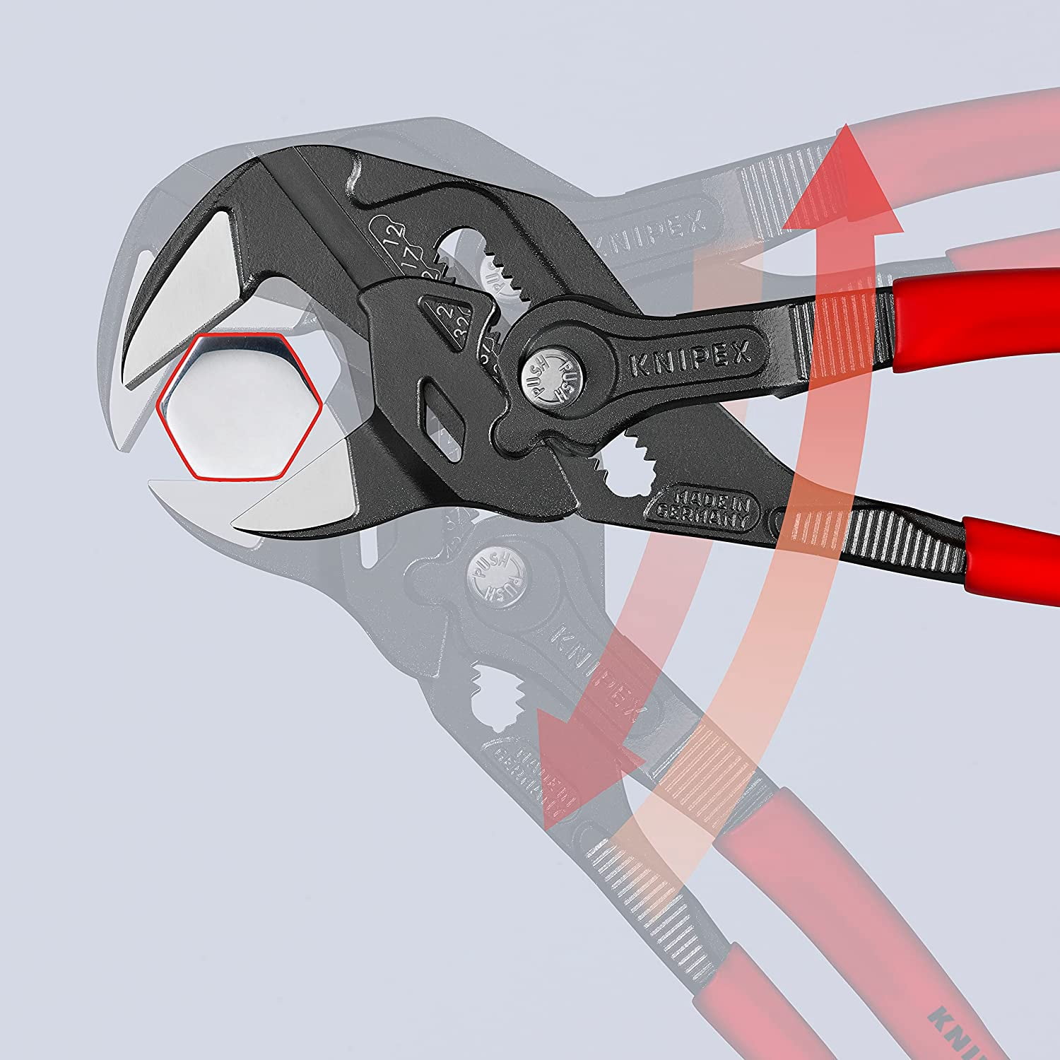 Knipex 10" Pliers Wrench - Plastic Grip