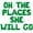 Green, variant on Letter Balloons - OH THE PLACES SHE WILL GO 16" Inch Alphabet Letters Foil Mylar Balloon Baby Shower Party Banner (Black)