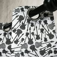 thumbnail image 4 of Ambesonne Music Grommet Curtain, Grunge Electric Guitars, 50" x 63", Black Grey White, 4 of 6