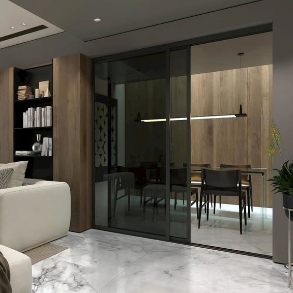 Doors55 Glass Room Divider Panel and Partition Wall