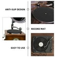 thumbnail image 4 of OULII Vinyl Record Player Mat 2Pcs Turntable Mat Silicone Black Anti Static 17X17X0.2In, 4 of 8