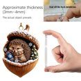 thumbnail image 2 of Rustic Woodland Christmas Ornament, 3.15 Inch Resin Acorn Shell Animal Ornament, Hanging Decor for Tree Mantel Wreath Thanksgiving Centerpiece, Hedgehog with Winter Sock, 2 of 8