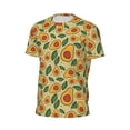 thumbnail image 6 of Wukai Leaves Avocado Print Men's Short-Sleeved Mesh T-Shirt,Quick-Dry Short Sleeve Workout T-Shirt-, 6 of 8