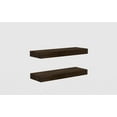thumbnail image 5 of Mainstays Walnut 16.5" Wood Floating Shelves, Set of 2, 5 of 7