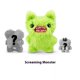 thumbnail image 2 of Creative Gifts Ugly Cute Toys,Funny Ugly Monster,Collectible , One big and two small（randomly send small ones）（green）, 2 of 3