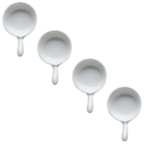4 Pcs Seasoning Dish with Handle Mini Butter Tomato Sauce Dispenser Dipping Small Bowls Condiment Cup Waffles