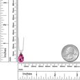 thumbnail image 6 of Gem Stone King 14K White Gold Pure Pink Mystic Topaz and Lab Grown Diamond Pendant Necklace for Women | 3.77 Cttw | Gemstone November Birthstone | Pear Shape 12X8MM | With 18 inch Chain, 6 of 6