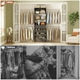 thumbnail image 4 of Homieasy 4-9 Ft Adjustable Wooden Closet Organizer System with 4 Drawers, 4 Hanging Rods & Shelving Towers - Heavy Duty Walk-in Wardrobe Rack, Space-Saving Design, Easy Assembly,Gray Oak, 4 of 10
