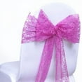 thumbnail image 2 of BalsaCircle 5 Lace Chair Sashes Bows Ties Fuchsia, 2 of 3