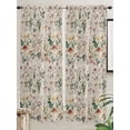 thumbnail image 2 of Living Room Curtains 72 Inches length, Pastoral Botanical Window Treatment Curtain Drapes, Vintage Mushroom Spring Summer Flowers Light Filtering Drapes for Bedroom Laundry Room, 52"x72", 2 Panels, 2 of 7