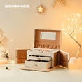 thumbnail image 2 of Joyero SONGMICS de 3 capas con 2 cajones con cierre, color blanco, 2 of 5
