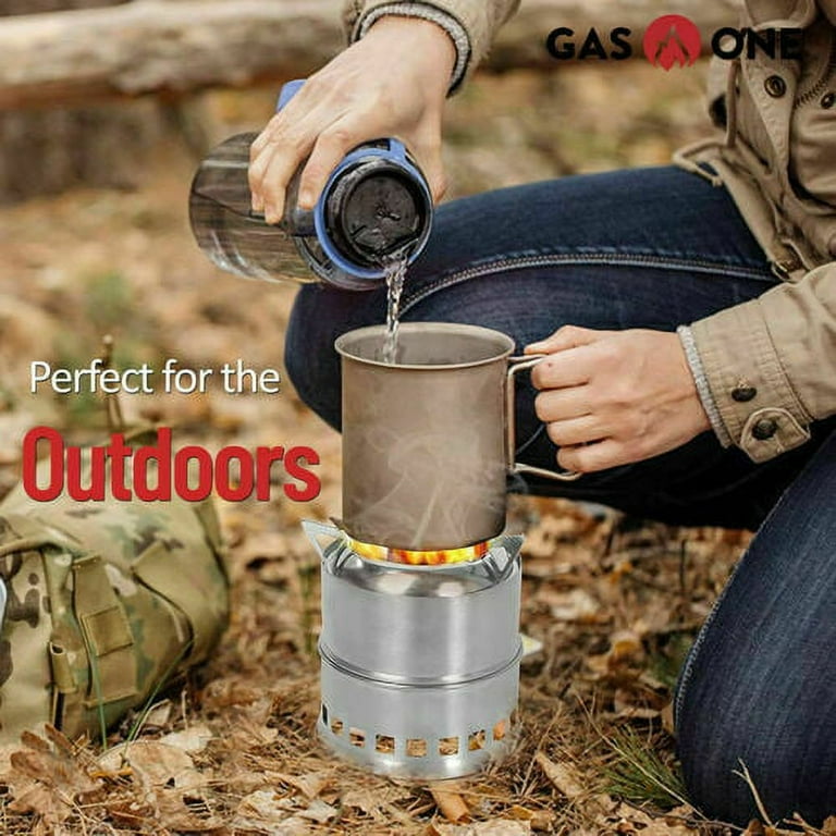 Youloveit Portable Wood Burning Stove Stainless Steel Camping Cookware Rocket Stove Backpacking Stove Wood Burning Camp Stoves for Outdoor Camping