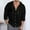 Black, variant on Cotton Linen Hooded Shirts for Men Long Sleeve Lightweight Button Down Cardigan Shirts with Hood and Drawstring