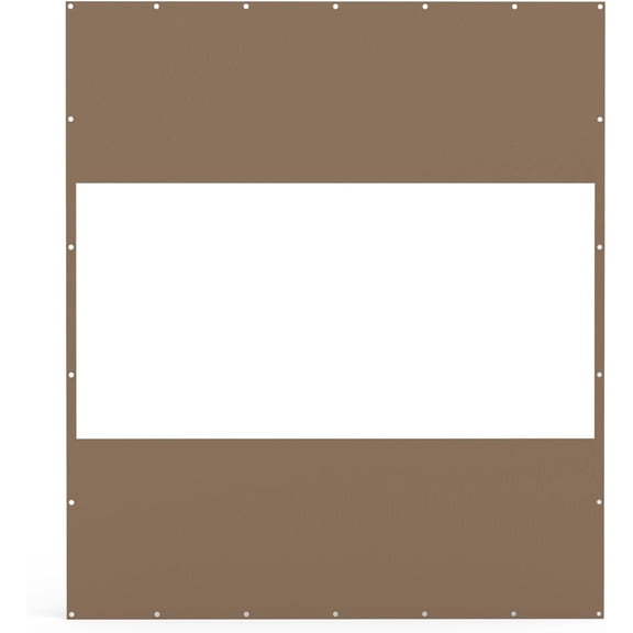 Heavy Duty Outdoor Clear Panel Curtain, 18 oz Waterproof PVC Polyester Curtain, Weather Resistant & Tearproof for Patios, Gazebos, Pergolas, Privacy Screen (8'H x 7'W, Brown)