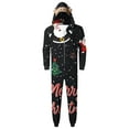 thumbnail image 2 of Odeerbi Christmas Onesie Pajamas for Family Holiday Sleep Jumpsuit Long Sleeve Family Christmas Pajamas Matching Sets Dad Jumpsuit Set Printed Sleepwear Family Matching PJs Set Black, 2 of 5